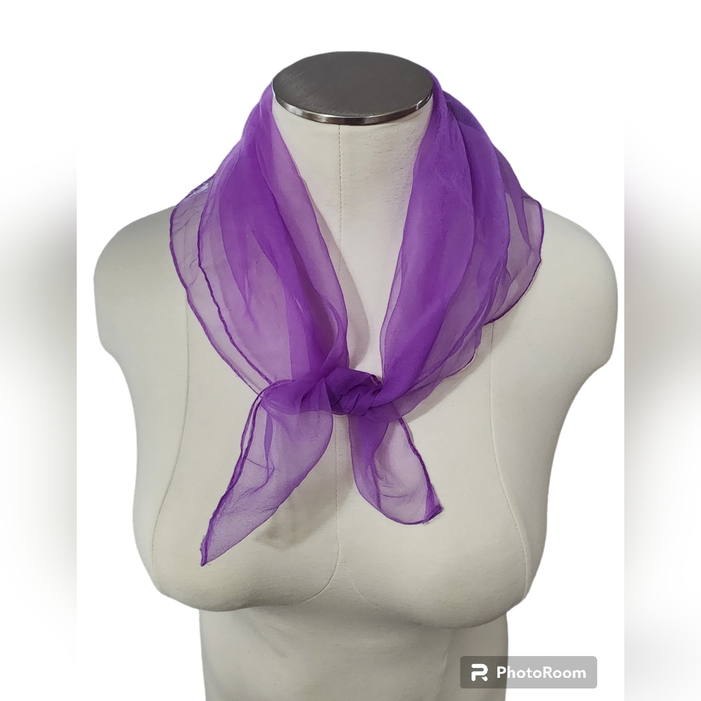 Vintage Nylon Purple Scarf